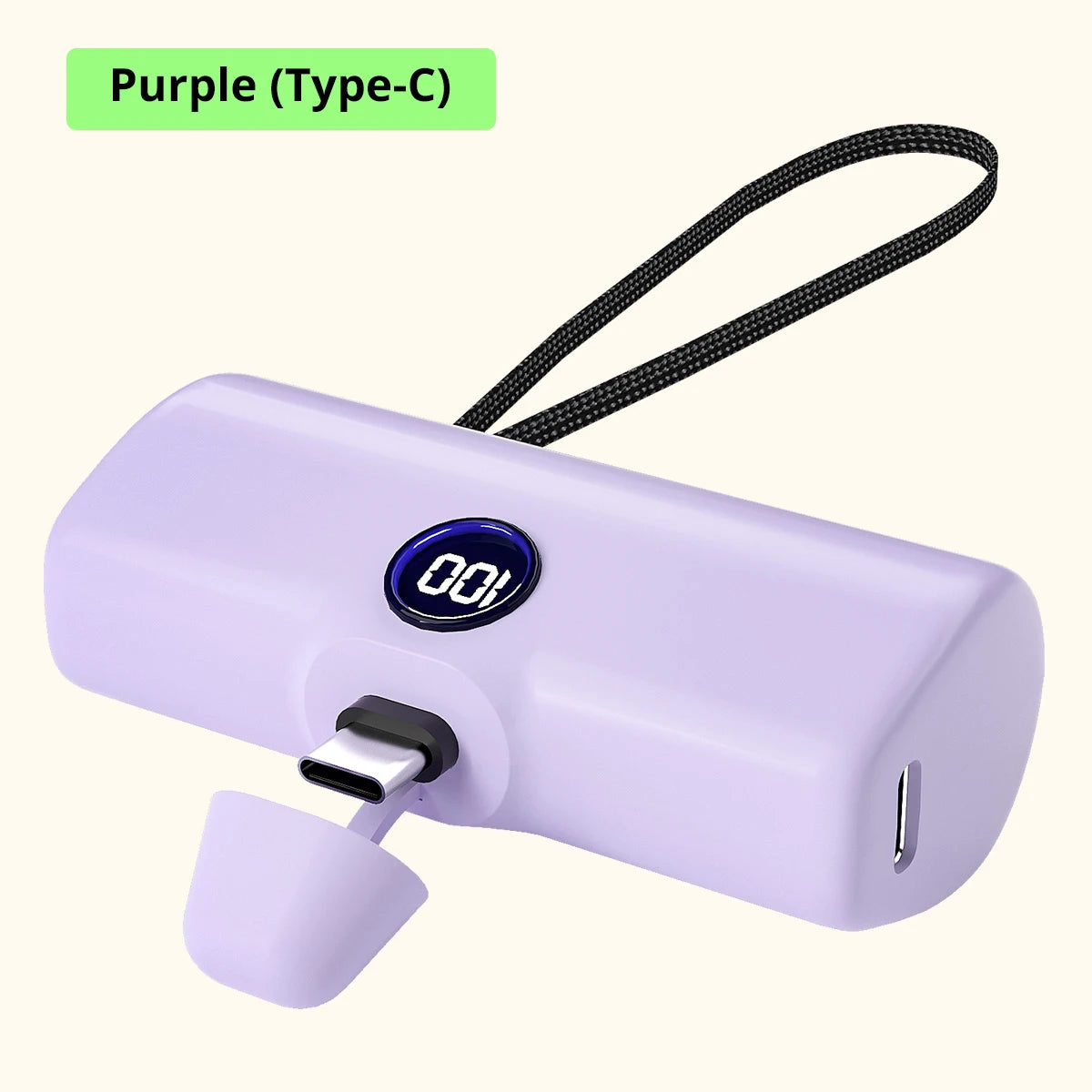 Portable Charger Power Bank Fast Charging for Iphone Samsung Xiaomi Honor Built-In Cable Type C Lightning External Battery