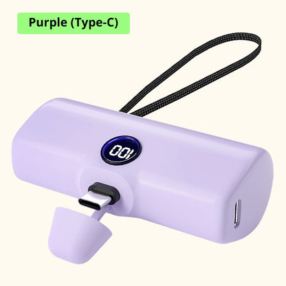 Portable Charger Power Bank Fast Charging for Iphone Samsung Xiaomi Honor Built-In Cable Type C Lightning External Battery